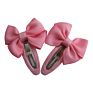 Snap Hair Clips with Bow Barrettes Bb Clips Hairbows Hairgrips Headwear Accessories for Baby Girls