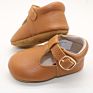 Soft Sole Newborn Genuine Leather Girls Baby T-Bar Shoes