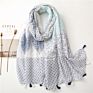 Soft Warm Shawl Beach Wrap Womens Pastel Flowers Print Scarves Lightweight Paisley Striped Geometric Print Tassel Scarf