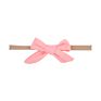 Soild Linen Cotton Bows Nylon Headbands Cute Newborn Baby Girls Stretchy Nylon Head Bands Kids Girls Soft Headwear