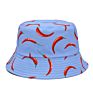 Spring and Outdoor Leisure Couple Fisherman Hat Colorful Fruit Printing Double-Sided Sun Hat
