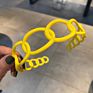 Plastic Circles Wide Chain Headbands
