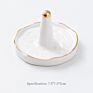 Square round Various Special Shaped White Ceramic Jewelry Dish Trinket Tray Customized Logos