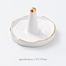 Square round Various Special Shaped White Ceramic Jewelry Dish Trinket Tray Customized Logos