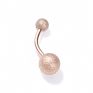 Stainless Steel Dull Polish Ball Belly Ring Silver Rose Gold Allergy Free Navel Bell Button Rings for Women Jewelry