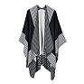 Stripe Printing Design Acrylic Poncho Cloak Thick Warm Multicolor Poncho Shawls for Women Wool Spinning Shawl