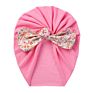 Style Baby Hats Lovely Newborn Printed Bow Milk Silk Stretchy Children's Hat Knot Bonnet Infant Turban