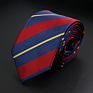 Stylish Men's Stripe Necktie College Style Red Navy Blue Green Multi-Color Twill Cosplay Party Business Wedding Neck Ties