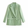 Suits Office Formal Blazers Cardigan Jacket Ladies Solid Color Women Blazer