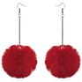 Temperament Chain Long Wool Ball Pom Pom Earrings Women's Earrings for Women