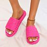 Trend Branded Green Women Slippers Fashionable Towel Terry Slides Famous Outdoor Women Toweling Slippers