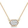 Turquoise Diamond Pendant Necklace Simple Clavicle Chain Multicolor Crystal Cluster Christmas Gift