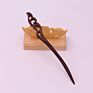 Vintage Retro Chinese Black Wooden Sandalwood Carved Long Horn Fork Pen Hairpin Wood Chopsticks Hair Sticks Pins Picks for Women