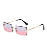 Vintage Rimless Square Small Rectangle Men Sun Glasses Sunglasses