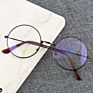 Vintage round Metal Frame Blue Light Blocking Personality College Style Clear Lens Eye Glasses