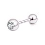 Vriua Titanium Steel Silver Floral Crystal Daisy Cartilage Piercing Ear Lobe Daith Lip Piercing Rings Facial Piercings