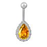 Water Drop Cubic Zirconia Piercing Navel Surgical Steel Piercings Navelpiercing Ombligo Nombril Belly Button Rings Cllp021