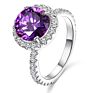 Wedding Engagement Jewelry 925 Sterling Silver White Gold Cubic Zirconia Ring