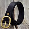 Women Buckle Full Grain Leather Ladies Slim Vintage Belt