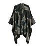 Women Camouflage Pattern Blanket Wrap Cozy Open Front Poncho Scarf Wrap Shawl Women's Autumn Shawl Knit Wrap Shawl