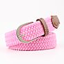 Women Elastic Weaving Belts Handmade Leather Belt Fedex