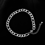 Women Foot Jewelry Gold Plated Stainless Steel Cuban Link Chain Anklet