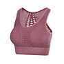 Women Padded Tank Top Bra Dry Fast High Impact Gymnastic Sweat Yoga Seamless Mesh Pattern Sports Bra