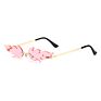 Women Party Decor Glasses Trend Green Fire Flame Shaped Sunglasses