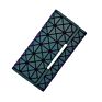 Women Pu Leather Clutch Bag Geometric Holographic Luminous Wallets and Purse