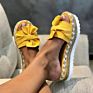 Women Sandals Platform Shoes Women Ladies Bow Slipper Indoor Outdoor Flip-Flops Beach Shoes Female Slippers