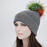 Fashion women knit hats with poms