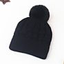 Women's Knitted Slouchy Beanie Hat Warm Ski Faux Fur Pompom Hats