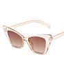 Womens Sunglasses Cat Eye Sunglasses White Brown Green