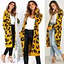 Women's Sweater Leopard Print Knitted Jacket Cardigan Women Cardigan Sweater