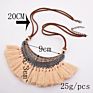 Women's Tassel Necklace Drop Shipping Jewelry Retro Bohemian Crescent Pendant Necklace