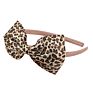 Xufang Kid Leopard Printed Hairbands Handmade Fabric Hair Accessories Girls Big Bow Headbands