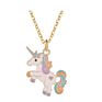Yiding Design Jewelry Sets Fine Crystal Rhinestone Rainbow Color Unicorn Necklace Set with Earrings Bracelet Ring