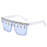 Yiding Squared Uv 400 Protection Rhinestone Oversized Shades Diamond Sunglasses Women Sun Glasses Shades with Rhinestones