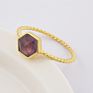 Zg0449 Healing Crystal Jewelry Ring Stacking Natural Gemstone Crystal Ring