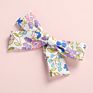 13 Colors Handmade Cotton Fabric Hair Bows Hair Clips for Girls Floral Plaid Knot Hairpins Baby Shower Gift