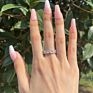 18K Gold Plated Silver Plating Wedding Ring Women Cz Eternity Band Stack Baguette Cubic Zirconia Finger Ring