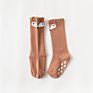 1 Pair 0 to 24M Cute Fox Baby Sock Non Slip with Grips Cotton Long Socks for Infant Girls Boys Newborn Knee High Socks