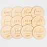 24 Double Sided Unique Designs Bonus Birth Announcement Sign Wooden Baby Monthly Cards