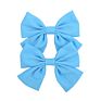 2Pcs/Pair 24 Colors Vintage Linen Fabric Bow Hair Clip Korean Headwear Ponytail Clip Simple Fabric Girl Hair Bows