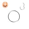 316L Surgical Steel Septum Nose Piercing Helix Cartilage Rook Hoop Earring Hinged Clicker Segment Nose Ring Body Jewelry