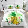 3D Bedding Set Yellow Pineapple Bed Sheets Set Single Double