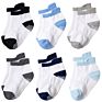 6 Pack Cute Organic Cotton Non Slip anti Skid Sole Infants Ankle Anti-Slip Newborn Toddlers Baby Grip Crew Socks