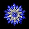 9 Colors Shiny Red Blue Big Crystal Rhinestone Sun Flower for Women Brooches Pins Scarf Accessories Wedding Jewelry Gifts 6.8 Cm