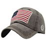 Adjustable Washed Cotton Embroidered Women Dad Hat American Flag Baseball Cap