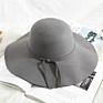 Allch Rts Polyester Women Fedora Wide Brim Camel Color Felt Floppy Hat